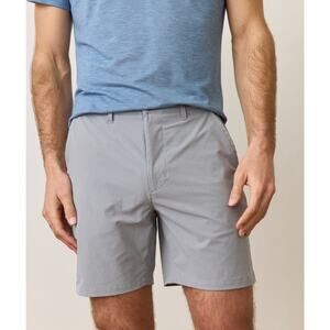 Marine Layer Gray Khaki Chino Shorts Size 36 Inseam 7" Organic Cotton Casual